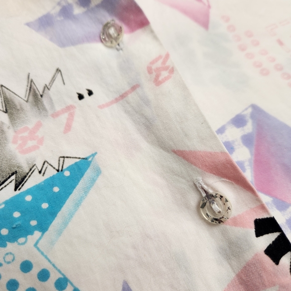 Ichthyosaur Japanese Brand Vintage Shirt Blouse Anime Button Up Single Stitch - Picture 7 of 11